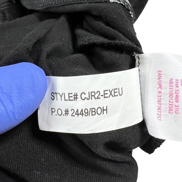 Black Skull Crossbones Knot Front Top Womens L Pocket Tee Goth By No Boundaries - Picture 8 of 11